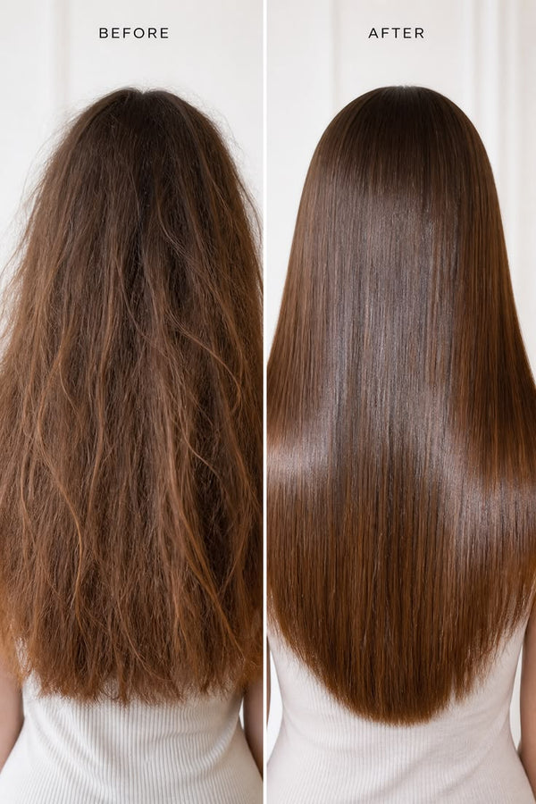 Noticeably less hair on the pillow and in the drain